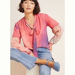 bl-nk Tie-dyed Mina Peasant Blouse - Sz S - Never worn!